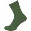 Knitva Slabé 100% bavlněné ponožky zelená tmavá