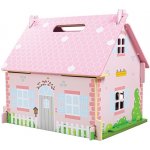 Bigjigs Toys Přenosný dřevěný domeček pro panenky P457410 – Zbozi.Blesk.cz