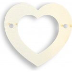 ExpressLaser.cz Srdce nášivka ozdoba na háčkovaný košík Bílá – Sleviste.cz