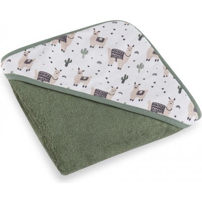 Petite&Mars Osuška bambusová s kapucí Loulou Llama Vibes 100 x 100 cm – Zboží Dáma