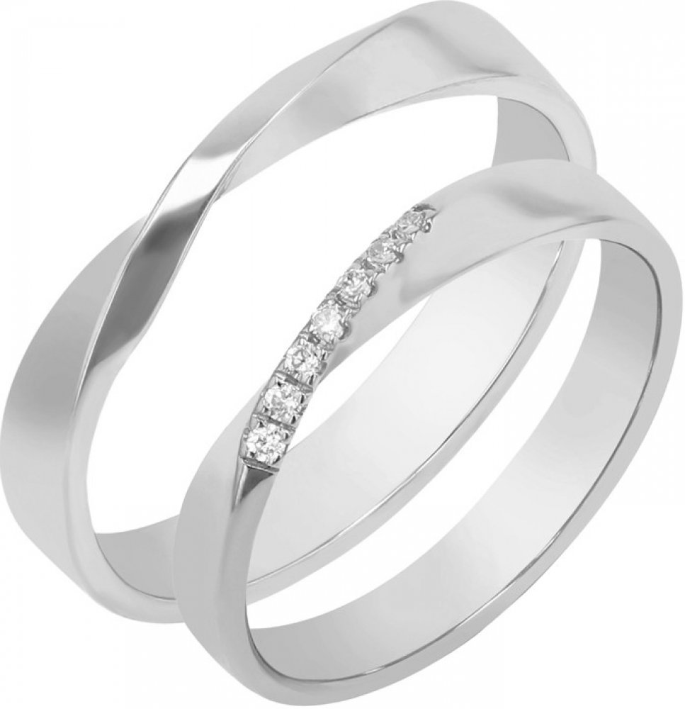 Eppi Zlaté propletené snubní prsteny s diamanty Simone RW43701 |  Srovnanicen.cz