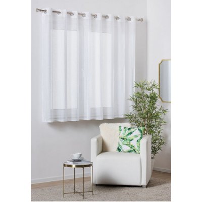 Dekorační záclona s kroužky SOFIA bílá 290x160 cm (cena za 1 kus) MyBestHome – Hledejceny.cz