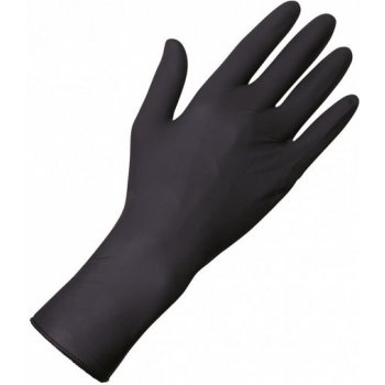Unigloves Select Black 300 černé jednorázové latexové vyšetřovací rukavice 100 ks