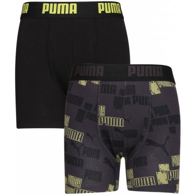 Puma Boys Logo Print Boxer (2 PAIRS) 938194-01 černé – Zboží Mobilmania