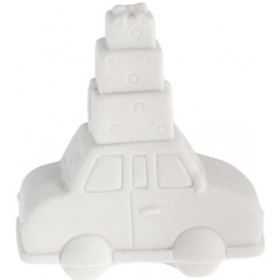 Storefactory Scandinavia Vánoční dekorace autíčko Hjulstad Gift White – Zboží Mobilmania