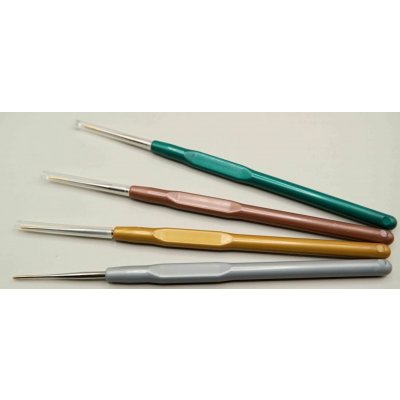 Ocelový háček na háčkování s plastovou rukojetí - velikosti 0,7 - 1,25 0,85 – Hledejceny.cz