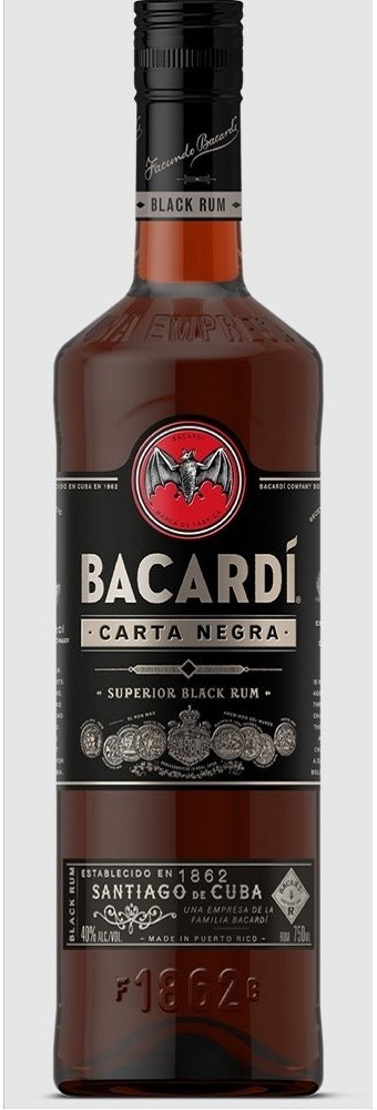 Bacardi Carta Negra 40% 1 l (holá láhev)
