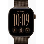 Apple Watch Series 12 46mm tmavě bronzový hliník s tmavě bronzovým milánským tahem S/M MKD74RK/A – Zboží Mobilmania