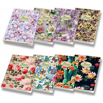 PIGNA ŠKOLNÍ SEŠIT NATURE FLOWERS A4 ČTVEREČKOVANÝ – Sleviste.cz