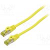 síťový kabel Lanberg PCF6A-10CU-0100-Y Patch, S/FTP, 6a, lanko, Cu, LSZH, 1m, žlutý