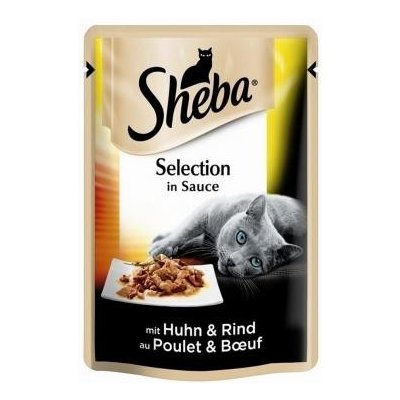 Sheba Selection hovězí s kuřecím ve šťávě 85 g