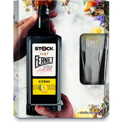 Fernet Stock Citrus 27% 0,5 l (dárkové balení 1 sklenice)