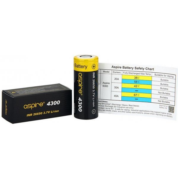 Baterie do e-cigaret ASPIRE Baterie INR 26650 4300mAh