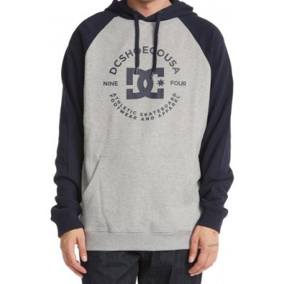 DC Star Pilot Raglan Heather Grey Navy Blazer