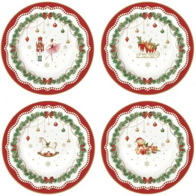 Easy Life Porcelánové dezertní talíře Magie De Noel 4 ks 19 x 19 cm – Hledejceny.cz