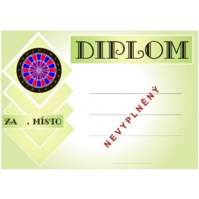 VIZINGR Šipky diplom A4 č.46 Šipky č.46 BEZ TEXTU – Hledejceny.cz