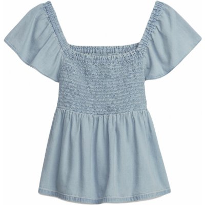 Gap Top Smocked Flutter světle modrá – Zbozi.Blesk.cz
