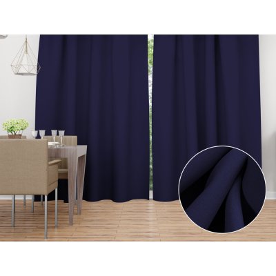 Biante Dekorační závěs Rongo RG-079 Námořnická modrá 140x150 cm – Sleviste.cz