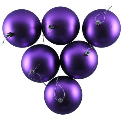 DECOLED Plastové koule prům. 10 cm fialové 6× matná – Zboží Dáma