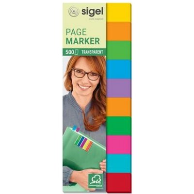 Štítek, plastový, 10x50 listů, 44x12,5 mm, SIGEL, různé barvy HN684 – Hledejceny.cz