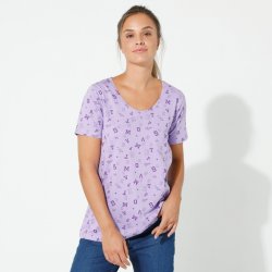 Tričko s potiskem lila/fialová