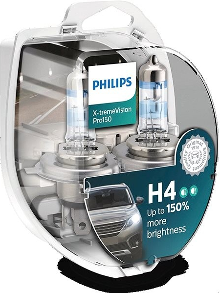 Philips X-tremeVision Pro150 12342XVPS2 H4 P43t-38 12V 60/55W od 399 Kč -  Heureka.cz