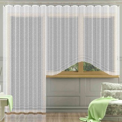 Forbyt žakarová kusová záclona CHRISTINA jednobarevná bílá, výška 140 cm x šířka 300 cm (na okno) – Zboží Mobilmania