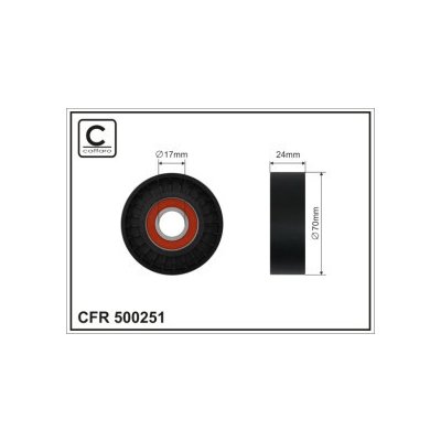 Napínací kladka, žebrovaný klínový řemen CAFFARO 500251 – Zboží Mobilmania