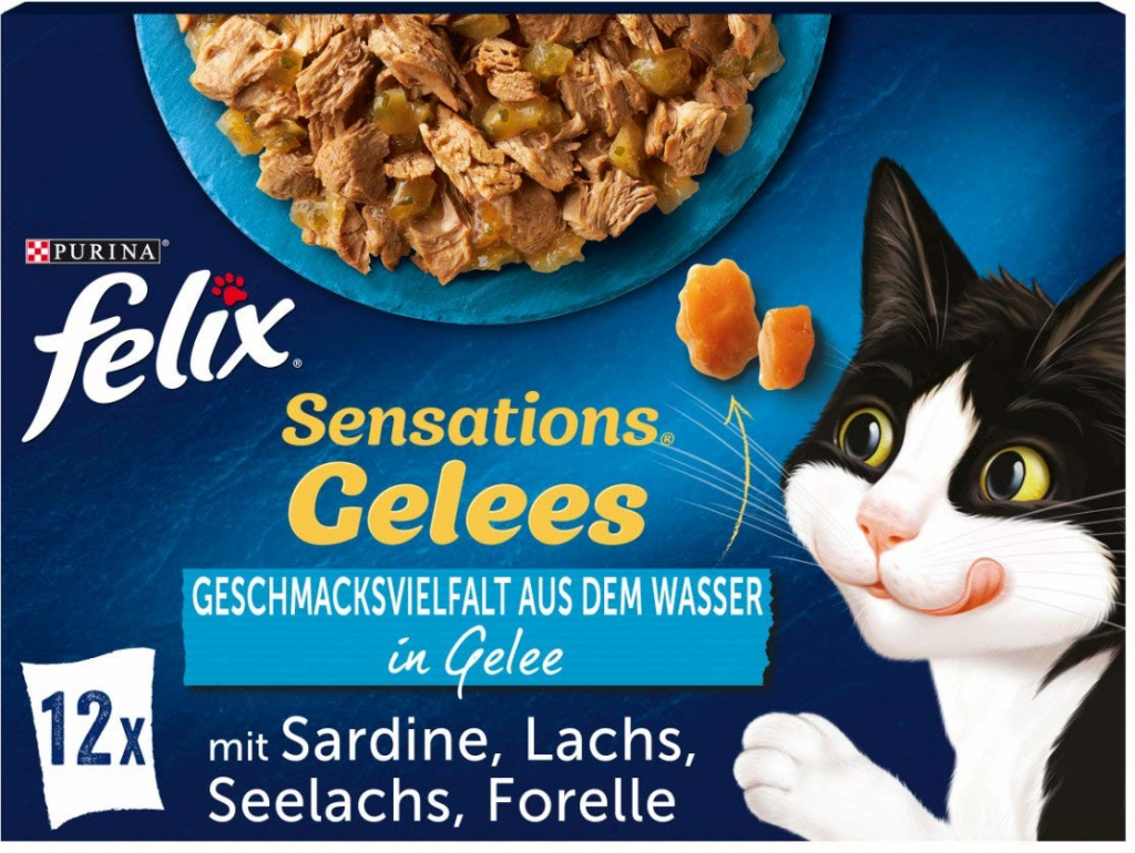 Felix Sensations želé výběr z vody 12 x 85 g