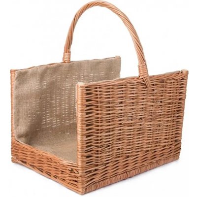 OVČÍ VĚCI Proutěný Koš krbový hranatý s jutou 47 x 32 cm; – Zboží Dáma