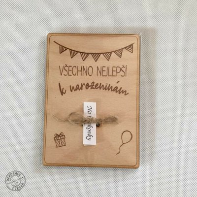 Dřevěné přání k narozeninám – Hledejceny.cz