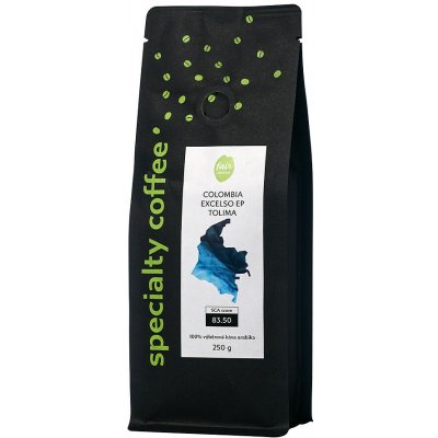 Fairobchod Bio káva Colombia Excelso EP Tolima zrnková 250 g – Hledejceny.cz