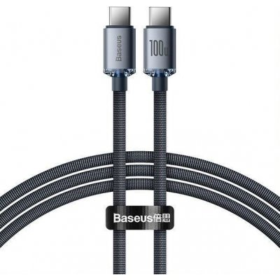 Baseus Crystal Shine Series nabíjecí / datový kabel USB-C / USB-C 100W 1, 2m, černá – Zboží Živě