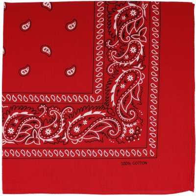 Čtvercový bavlněný šátek červená – Zboží Mobilmania