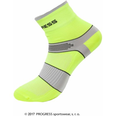 Progress Cycling Sox reflexní žlutášedá – Zboží Mobilmania