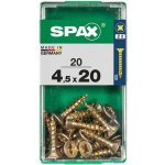 Spax Uni vrut zápust.hlava PZ/Z2 4CUT a plným závitem Yellox 45 x 20 mm 20 ks – Hledejceny.cz