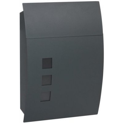 Richter CZECH Ocelová poštovní schránka 320 x 450 x 100 mm s okénky - antracit – Hledejceny.cz