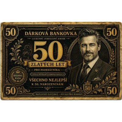 Bezvadary.cz | Luxusní dárková bankovka pro muže k narozeninámA3 42x30cm db10 – Hledejceny.cz