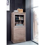 Bighome Round se skříňkou 147x63 cm palisandr kouřová – Hledejceny.cz