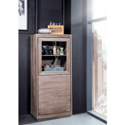 Bighome Round se skříňkou 147x63 cm palisandr kouřová – Hledejceny.cz