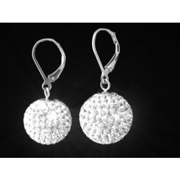 Steel Jewelry náušnice krystalkové koule NS17201