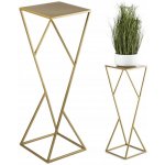 DekorStyle Stojan na květiny LOFT 70 cm zlatý – Zboží Dáma