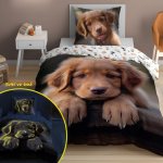 Detexpol Povlečení Štěně svítící Bavlna 140x200 70x80 – Zboží Dáma