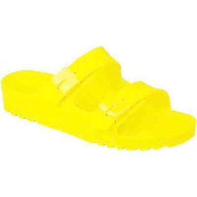 Scholl obuv Sho Bahia zdravotní pantofle neonově žluté – Zboží Mobilmania