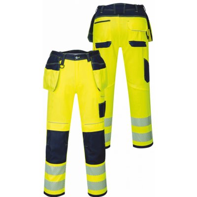 Portwest HiVis PW3™ Kalhoty HOLSTER F žlutá-tmavě modrá