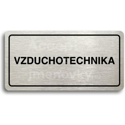 ACCEPT Piktogram VZDUCHOTECHNIKA - stříbrná tabulka - černý tisk