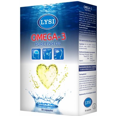 Lysi Omega 3 přírodní rybí olej 80 kapslí