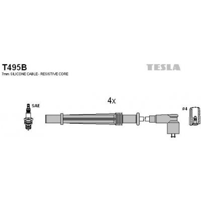 Sada kabelů pro zapalování TESLA T495B – Hledejceny.cz
