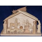 Dřevěný ručně vyřezávaný betlém varianta 14a3 – Sleviste.cz