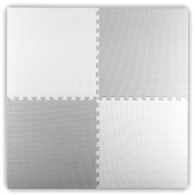 Divio Pěnový koberec MAXI 4 ks 124x124x1 cm šedo-bílá